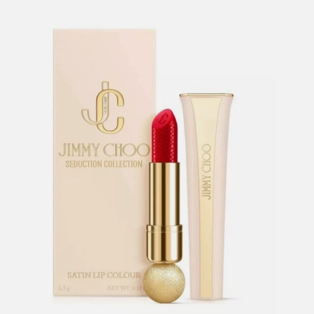 JIMMY CHOO Seduction Collection #001 Red Carpet Satin Lip Colour Lipstick NEW